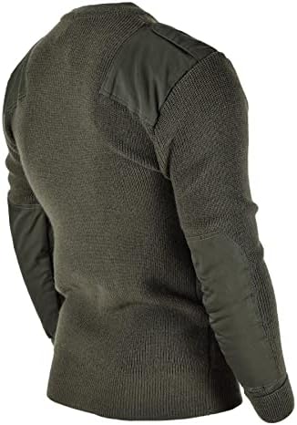 Германска армија стил Miltec Pullover OD Commando Jersey Jersey Olive Green џемпер волна мешавина