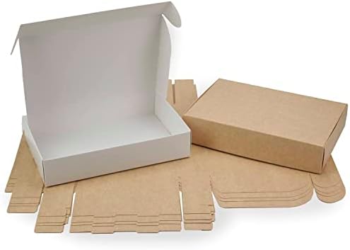 Мала кутија за подароци за чудо пакет - мали кутии за подароци - бела кутија за подароци 9.5х6.3x1.9 инчи 10 пакувања