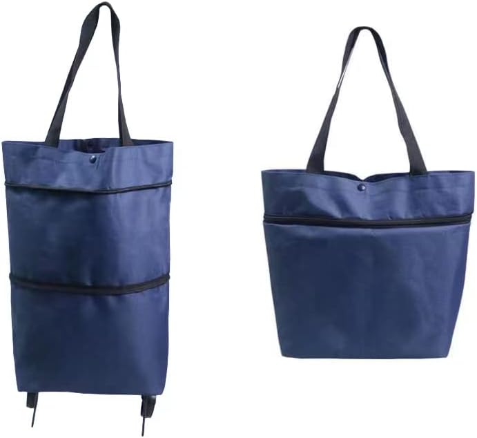 Пресметни кеси за купување преклопени торбички од Оксфорд на тркала што може да се употреби намирници за намирници со мала тежина