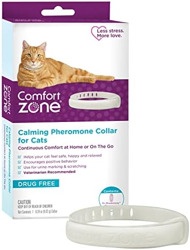 Комфорна Зона 1 Пакувајте Мачка Смирувачка Феромонска Јака За Мачки | Де-Стрес Вашата Мачка | Им Помага На Мачките Да Се Чувствуваат