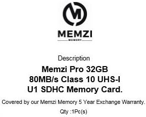 MEMZI PRO 32gb Класа 10 80MB / s Sdhc Мемориска Картичка За Canon PowerShot G, D Или N Серија Дигитални Камери