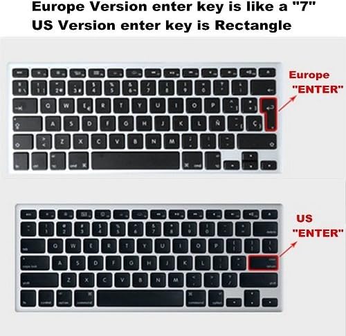 Se7enline Тастатура Покритие Компатибилен Со MacBook 12 инчен &засилувач; MacBook Pro 13 инчен Без Допир Бар Силиконски Заштитник На Кожата