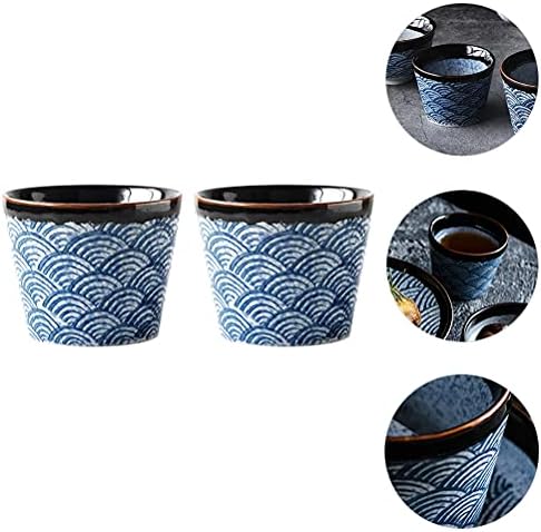 Doitool 2 парчиња Исклучителна елегантна јапонска стил керамика сакеи за чаши за сервирање