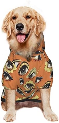 Голем Куче Дуксер Со Среќа-Грчки-Зло-Око Облека За Миленичиња Џемпер Со Капа Мека Мачка Облека Палто Х-Голем