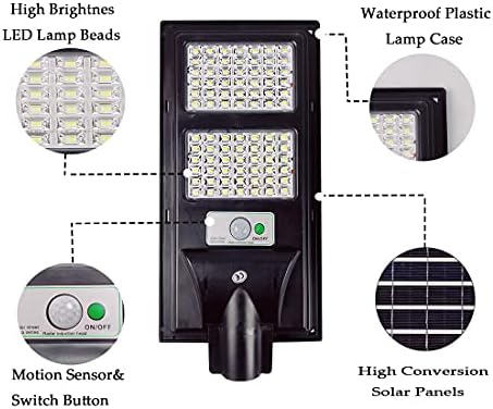СОНЧЕВО Улично Светло GLW 200w Со Сензор ЗА Движење Надворешни Светла 8000LM Самрак До Зори Соларни Светла ЗА Поплави IP66 Водоотпорно Led