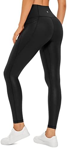 CRZ јога женски батерлукс тренингот хеланки 25 / 28 '' - високи половини салата јога панталони со џебови мека мека