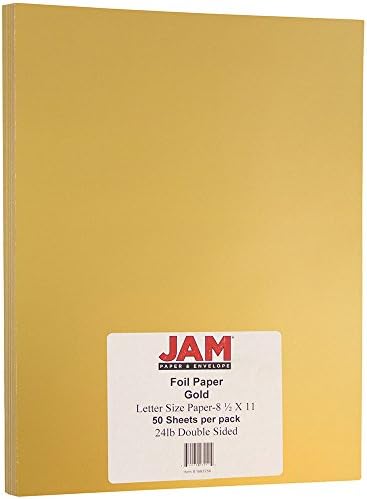 Џем хартија фолија 24lb двострана хартија - 8,5 x 11 - злато - 50 листови/пакет
