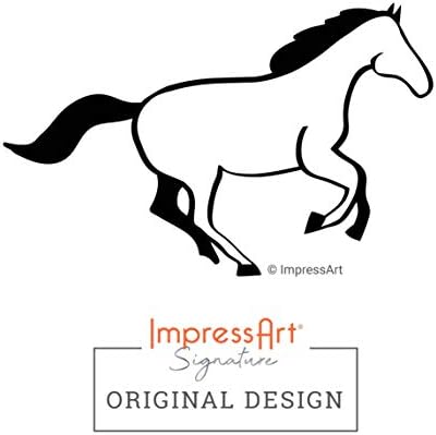 Импресарт - Галопирачки Коњски Потпис Метален Дизајн Печат, 6мм