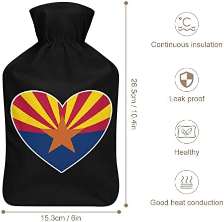 Loveубов Аризона знамето срце топла вода шише со покритие симпатична гумена вреќа со топла вода топла вода за кревет софа