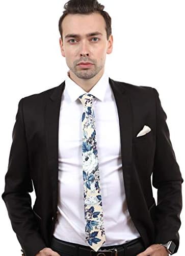 Menесланг Машка памучна печатена цветна вратоврска 2.56 Слаби тесни вратоврски разни дизајни