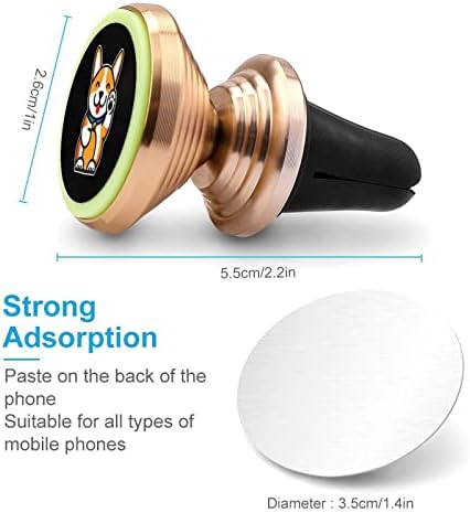 Lucky Corgi Super силен држач за телефон со магнет за монтирање на воздухот компатибилен со сите паметни телефони и таблети