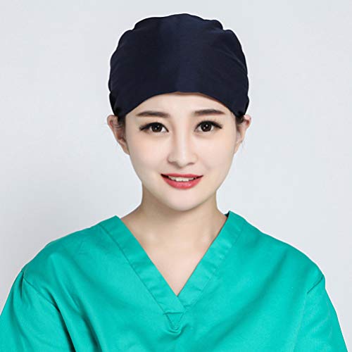 Doitool 1pc боја памучна капа прилагодлива чипка- капаче за прилагодување на капакот на косата, Unisex unisex доктор капа