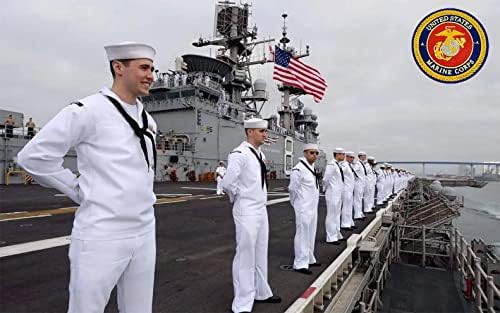 Lovezzr 6pcs Соединетите држави морнарица лого железо на шиење на високо-везена лепенка поставена за јакни ранец фармерки и облека