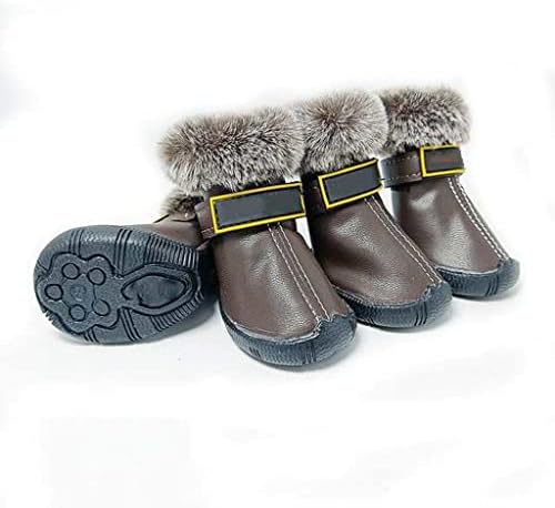 Водоотпорни кожни чевли на Lepsjgc миленичиња анти-лизгачки топли чизми зимски топли обложени чевли против лизгање