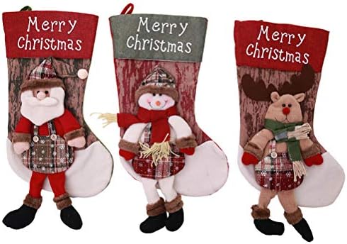 Besportble Божиќно порибување Божиќно дрво камин wallидна врата виси украси за бонбони торби за подароци со голема големина Божиќна декорација