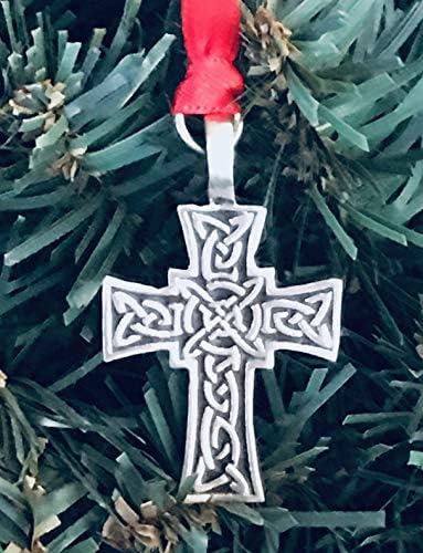 Пјутер келтски јазол крст ирски Божиќен украс и декорација на празници