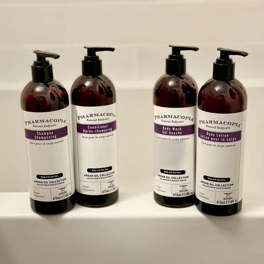 Фармакопија хотел Арган нафта Шампон и пакет на балсам - хидрантна ароматерапија нега на коса - растителни и органски состојки