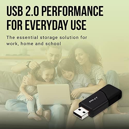 PNY 64 GB Ataté 3 USB 2.0 Flash Drive, 10-пакет