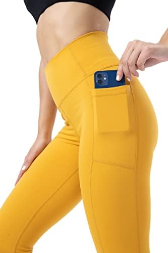 Ongasoft Women Women Whige Voist Years Thicking Healgings Control Control Четкани меки тесни панталони со странични џебови