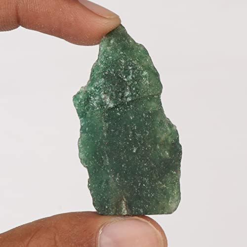 EGL сертифицирана природна зелена жад заздравување кристал лабав скапоцен камен 39,25 КТ за јога и друга повеќекратна намена