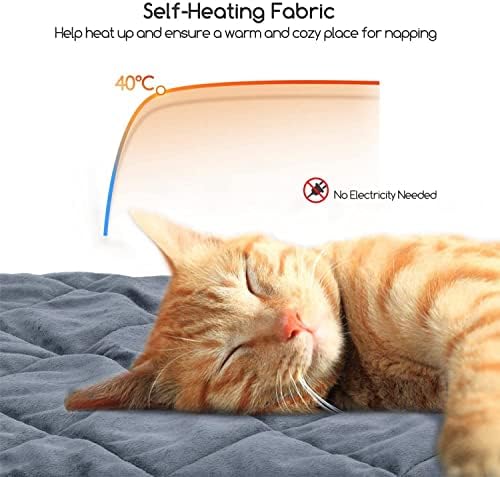 Mlnghua самостојно загревање на миленичиња ќебе подлога идеална за кревет за мачки/кучиња, термичко кучиња мачка ќебе машина што може