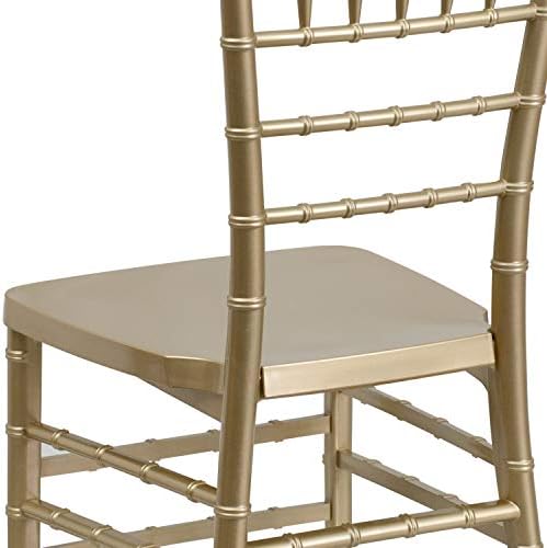 Флеш мебел Херкулес Премиум серија злато смола редење чиавари стол