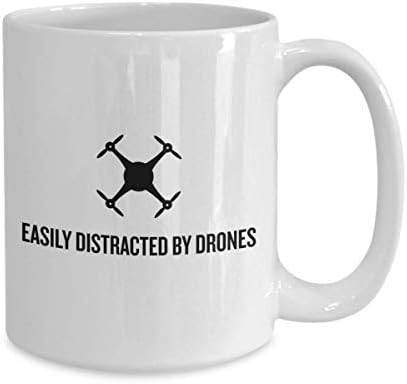 Смешна кригла квадкоптер - подароци за дронови - подарок за UAV - Смешен дрон присутен - лесно расеан од беспилотни летала