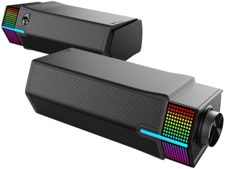 Redragon GS511 Безжични RGB Десктоп Звучници, 2.0 КОМПЈУТЕР Игри Звучна Лента w/BT 5.3/USB Режим, Двојна Игра Дизајн, Богата Стерео Звук И Бас, RGB Позадинско Осветлување &засилувач;