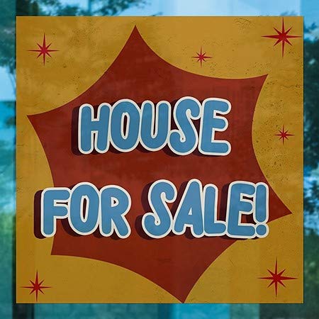 CGSignLab | Куќа За Продажба - Пукна Носталгија Прицврстување На Прозорецот | 24 x24