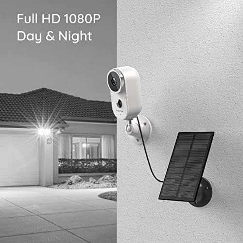 Безжична Безбедносна Надворешна Камера Со Соларен Панел: 1080p Безжични Камери За Ноќно Гледање На Батеријата За Домашен Надворешен Надзор Работи