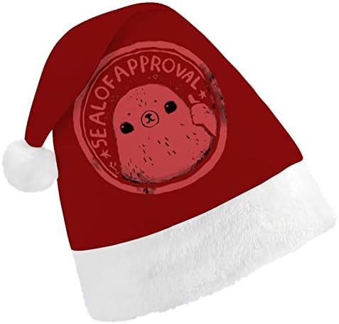 Симпатична Печат Божиќна Капа Дедо Мраз Шапка Смешни Божиќни Капи Празнични Капи За Жени/Мажи