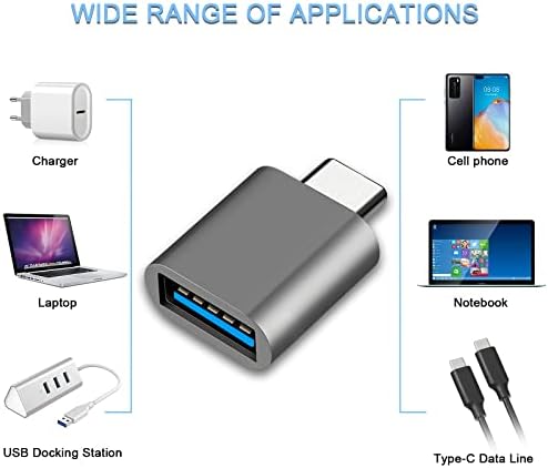 USB C до USB адаптер, тип C Thunderbolt 4 OTG конвертор, USB C MALE до USB 3.0 женски адаптер за Apple MacBook Pro, Mac Book, iPad,