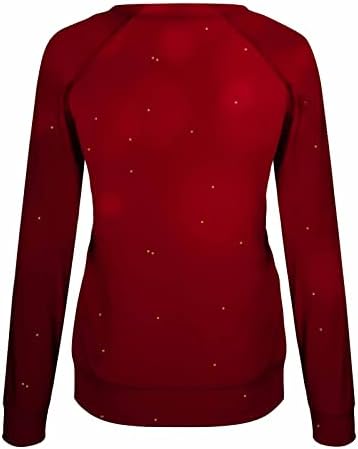 Грди Божиќни џемпери жени мода 2023 година Нова година екипаж со долга ракав џемпер грда Божиќ кошула симпатична блуза врвови