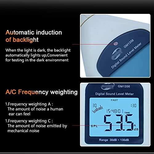 Мерач на ниво на звук Jieseing со USB дигитален тестер за бучава LCD екран аудио виоце опишете го мерачот на децибела монитор тестер за притисок