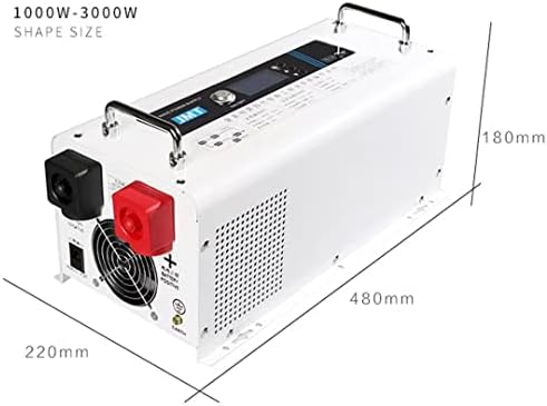 Инвертер 1000W чист синусен бран 12V 24V 48V до 220V литиум батерија Инвертер, вграден во чист бакар трансформатор за фотоволтаични