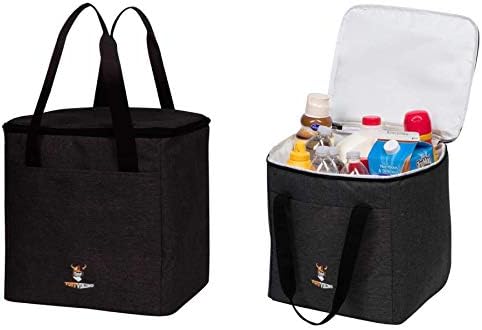 Таф Викинг Големи торби за купување намирници за еднократна употреба, долги рачки, издржливи, склопувачки и изолирани ладилни кесички