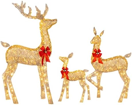 HHMEI осветли Божиќни елени со двор декорација Зимска декорација за предни дворови sgcabi5tim9vof