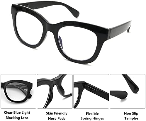 Арејет 2 Пара Преголеми Ретро Очила За Читање За Жени, Големи Читатели Кои Блокираат Сина Светлина Во Стилот На Опра