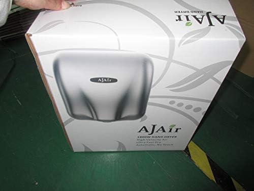 Ajair® 2 пакет со тешка комерцијална комерцијална 1800 вати автоматски фен за топла рака - не'рѓосувачки челик