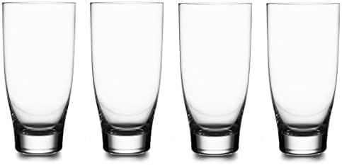 Намбе Вие Хајбол Очила | 16 Унца Високи Чаши За Коктел За Вода За Пиење, Сок И Други Пијалоци | Сет од 4 Проѕирни Чаши / Дизајнирани