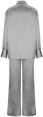 Дневни блузи сетови за тинејџерски девојки со долг ракав, нолка со желка, 2 парчиња основни блузи маици поставуваат жени 2023 уи