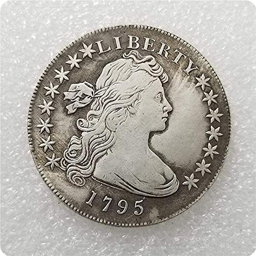 Антички занаети Американски 1795 месинг сребрен стари сребрени доларни монети #0012