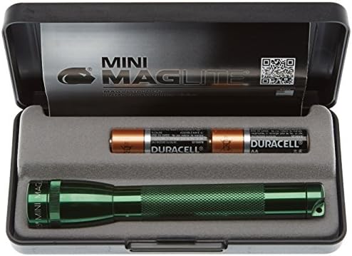 Маглит мини маглит 2-клеточна АА-блескаво светло со кутија за презентација, 14 лумени темно зелена боја