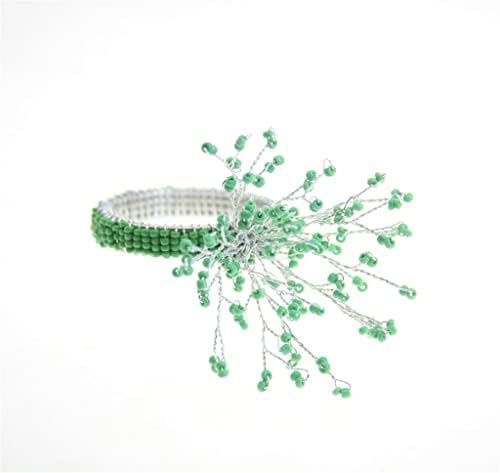N/A 12 парчиња стаклени брада прстени прстени за салфетка празнични украси за свадбени украси на салфетка прстени за салфетка