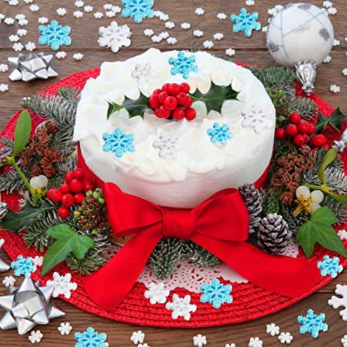 50 парчиња мини снегулка за занаетчиски снегулки со мала смола Мала Божиќна украс за снег во форма на занаетчиска декорација со кутија за складирање за зимска забав