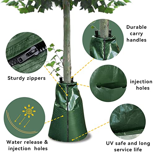 8 пакувања 20 галон бавно ослободување на дрвјата торби за наводнување- автоматски вреќи за наводнување на капење, изработени од