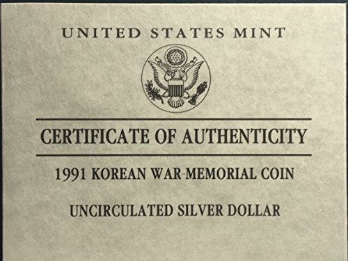 1991 г Корејската Војна Меморијална Монета Доаѓа Во Кутија Од Сад Нане Долар Доказ Сад Нане