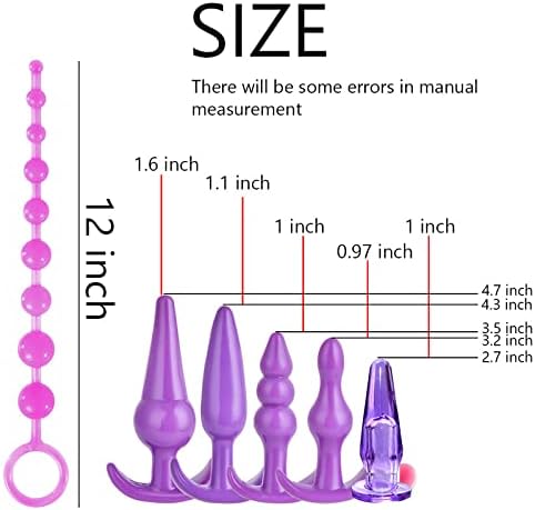 Анален приклучок 6pcs Проширувајќи ги приклучоците за задник Поставете не'рѓосувачки челик водоотпорен задник приклучок за играчки