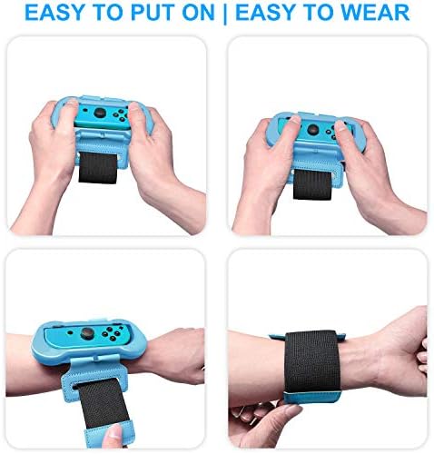 StageNail 2pack ленти за само танцување 2023/2022/2021 Прекинувач на зглобот бенд за Nintendo Switch oycons/OLED модели контролер, лента за рачен зглоб, еластична рачка со GamePad For за деца возр?