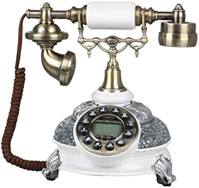 Орела Европски антички телефон, ретро гроздобер телефонски телефони Класичен биро фиксна телефон со реално време и приказ на лична
